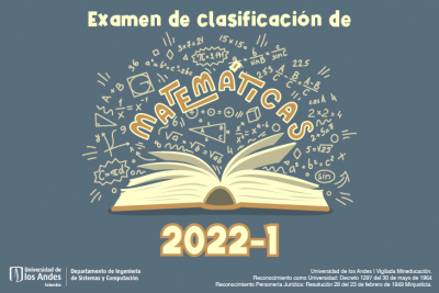 Examen de clasificación de matemáticas 2022-1
