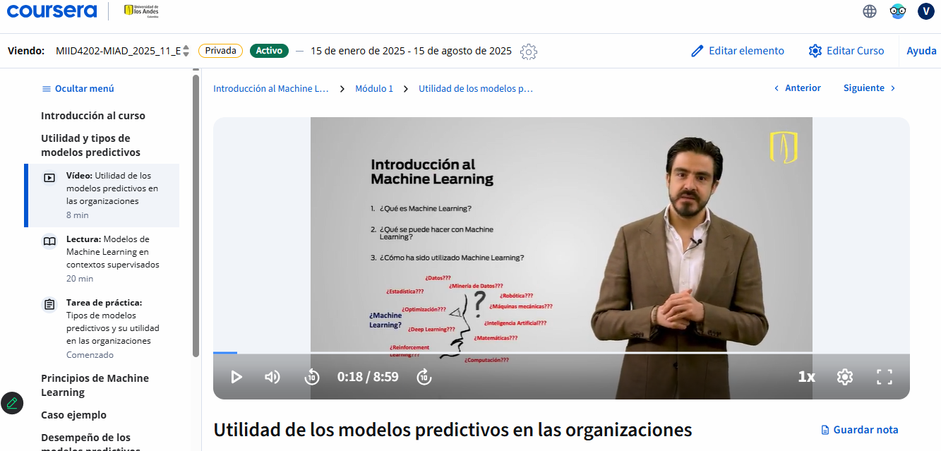 Experiencia Cursos