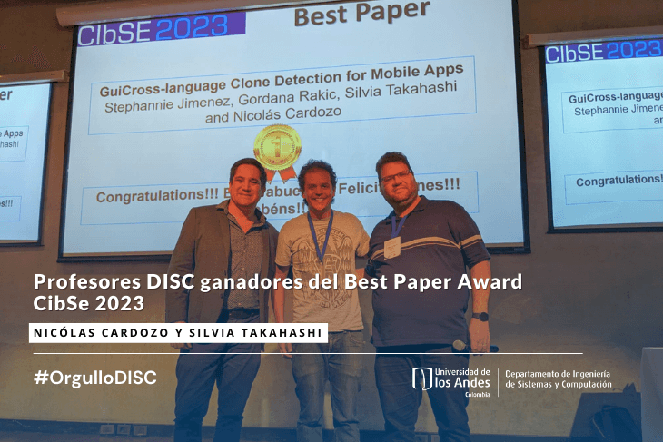 Ganadores Best Paper Award CIbSE 2023