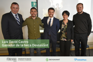 Luis David Castro, estudiante DISC fue el ganador de la beca de excelencia entregada por Devsavant e Intelepeer