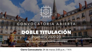 Convocatoria de Doble Titulación Ingeniería 2020-20 (Parte II – Nuevos Convenios)