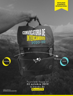 ✈Convocatoria 2020-20 abierta: Intercambio Internacional