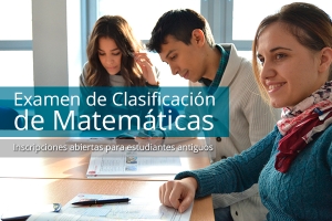 Examen de clasificación de matemáticas 2017 - 20