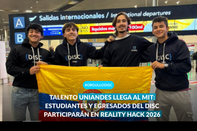Talento Uniandes llega al MIT: estudiantes y egresados del DISC participarán en Reality Hack 2026