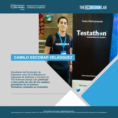 Camilo Escobar Velásquez, presente en la primera Testathon realizada en Colombia