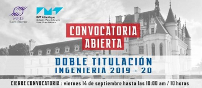 Convocatoria de Doble Titulación Ingeniería 2019-20.