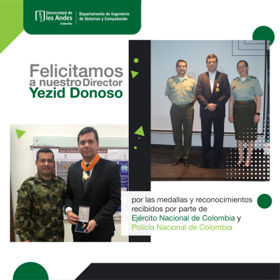 Medallas y reconocimientos a nuestro director Yezid Donoso