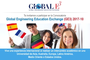 Ampliación plazo: Convocatoria Global Engineering Education Exchange (GE3) 2017-10