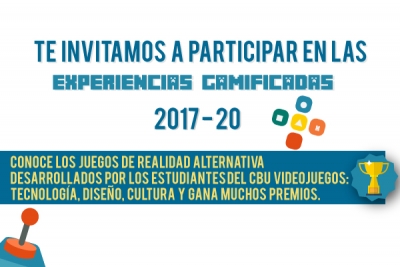 Participa en las experiencias gamificadas del CBU Videojuegos: tecnología, diseño y cultura