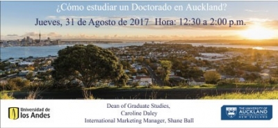 Charla - ¿Cómo estudiar un Doctorado en Nueva Zelanda? Universidad de Auckland
