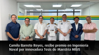 #OrgulloDISC | Capitán de Corbeta de la Armada Nacional, Camilo Barreto Reyes, recibe prestigioso Premio en Ingeniería Naval por Innovadora Tesis de Maestría MISIS