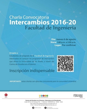Charla Intercambios 2016-20 - Facultad Ingeniería
