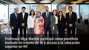 Profesora Olga Mariño participó como panelista invitada en evento de IA y acceso a la educación superior en NY