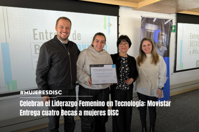 Movistar impulsa el talento TECH femenino con la entrega de cuatro becas a mujeres DISC