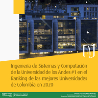 Ingeniería de Sistemas y Computación #1 en el Ranking de las Mejores Universidades de Colombia en 2020