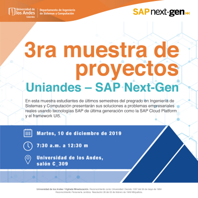 3ra Muestra de Proyectos Uniandes - SAP Next-Gen